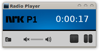 Radio player as widget