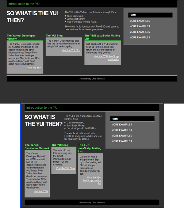 Using JavaScript to dynamically alter the layout depending on browser width