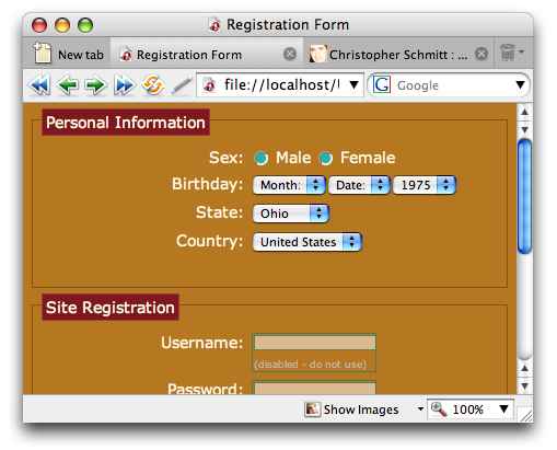 Styling the radio buttons using CSS3 selectors