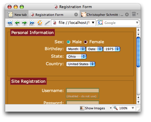 Styling checked for  elements using CSS 3 selectors