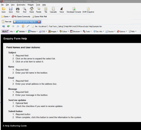 form help with scripting disabled