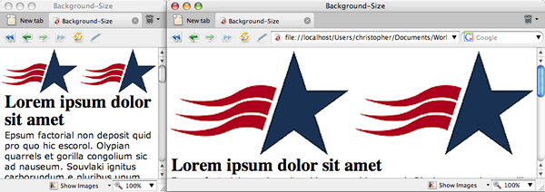 Background sizing in action