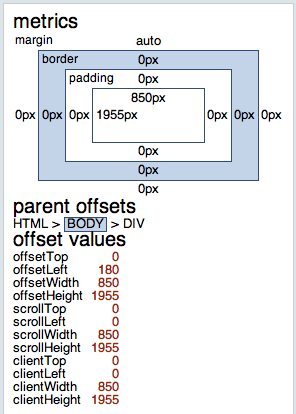 Layout タブ