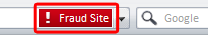 Untrusted site security button skin