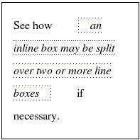 The margins padding and border do not apply where the breaks occur