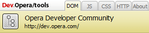 The console opens in DOM View by default