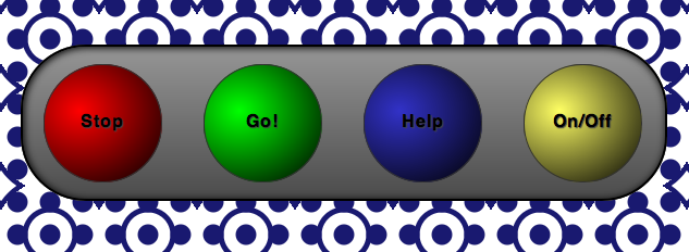 a panel of pop up buttons made with radial gradients