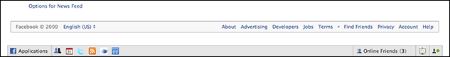 footer of facebook.com