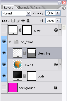 Adjusting the layer opacity