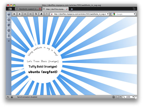 SVG web fonts example